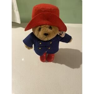 Plush Paddington Bear To London England Rainbow Design Red Boot Hat Darkest